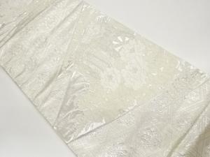 籠目に華文・御所車模様織出し袋帯